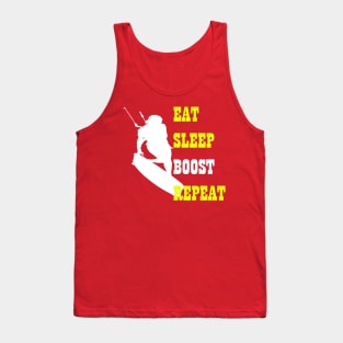 Kitesurfer Life Eat Sleep Boost Repeat Retro Style Tank Top